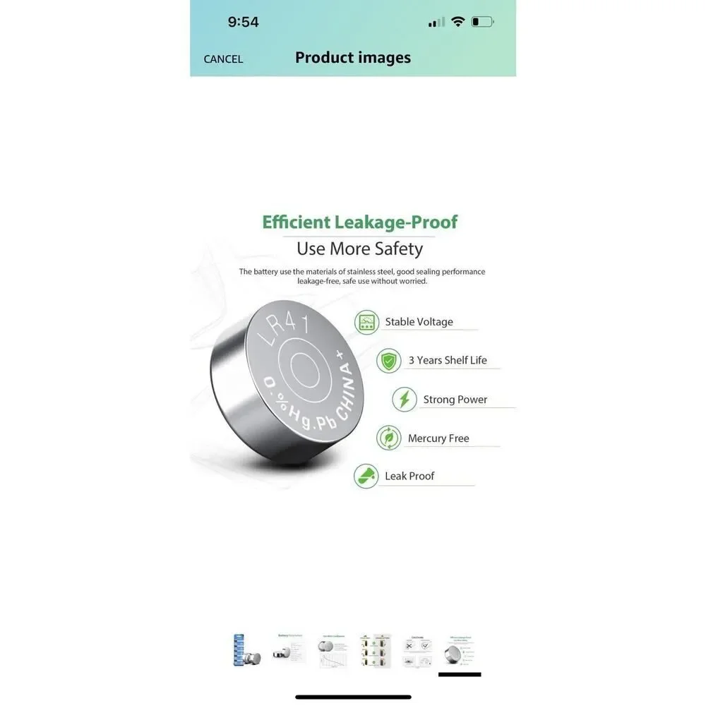 LiCB 10Pack LR41 AG3 392 384 192 Battery 1.5V Button Coin Cell Batteries